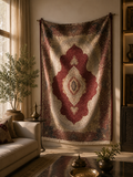 Luxury Turkish Silk Rug 7x10 Red Ivory Oriental Area Carpet Handmade Fringe New