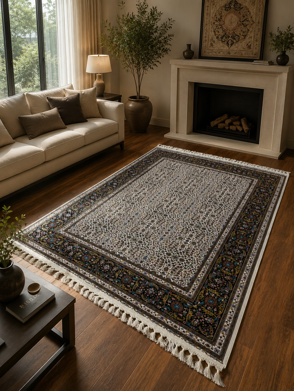 Luxury Turkish Silk Rug 7x10 Ft Oriental Area Carpet Made In Turkey