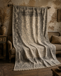Premium Turkish Silk Rug 7x10 Gray Cream Oriental Area Rug Handmade Fringe New
