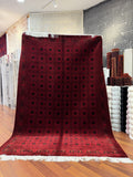 Turkish Silk Blend Rug 7x10 Ft Red Black Oriental Hereke Style Area Rug