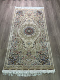 Turkish Silk Prayer Rug 2x4 Ft Floral Machine-Woven Islamic Seccade brand new