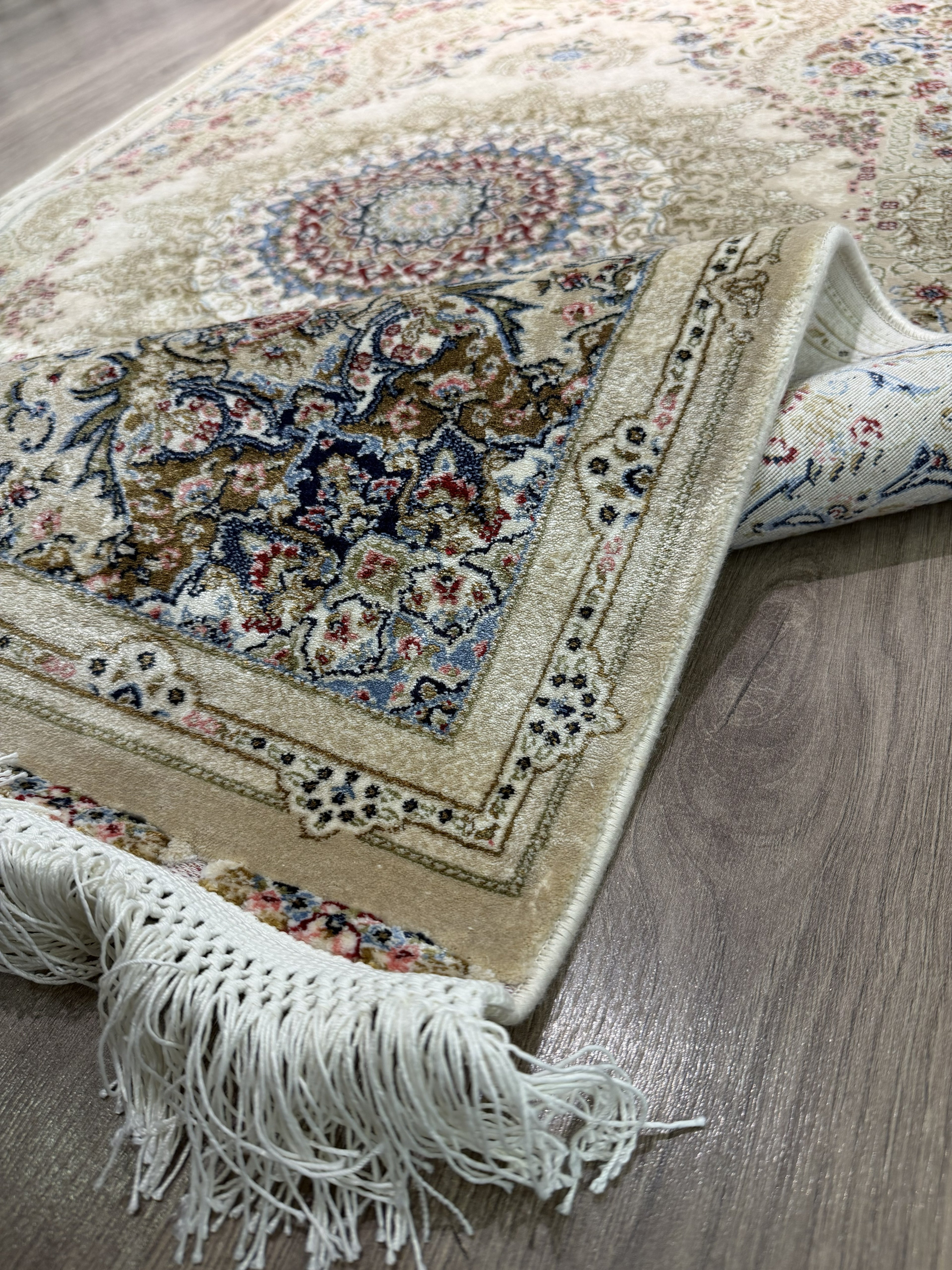 Turkish Silk Prayer Rug 2x4 Ft Floral Machine-Woven Islamic Seccade brand new