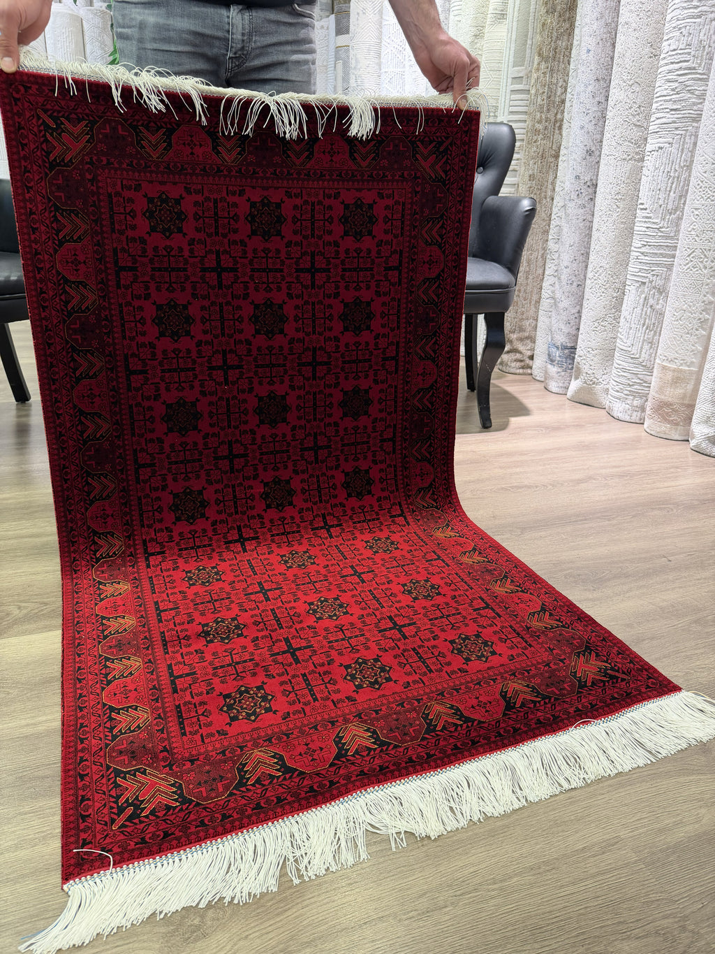 Turkish Silk Prayer Rug Red Islamic Seccade 2x4 Ft Brand New