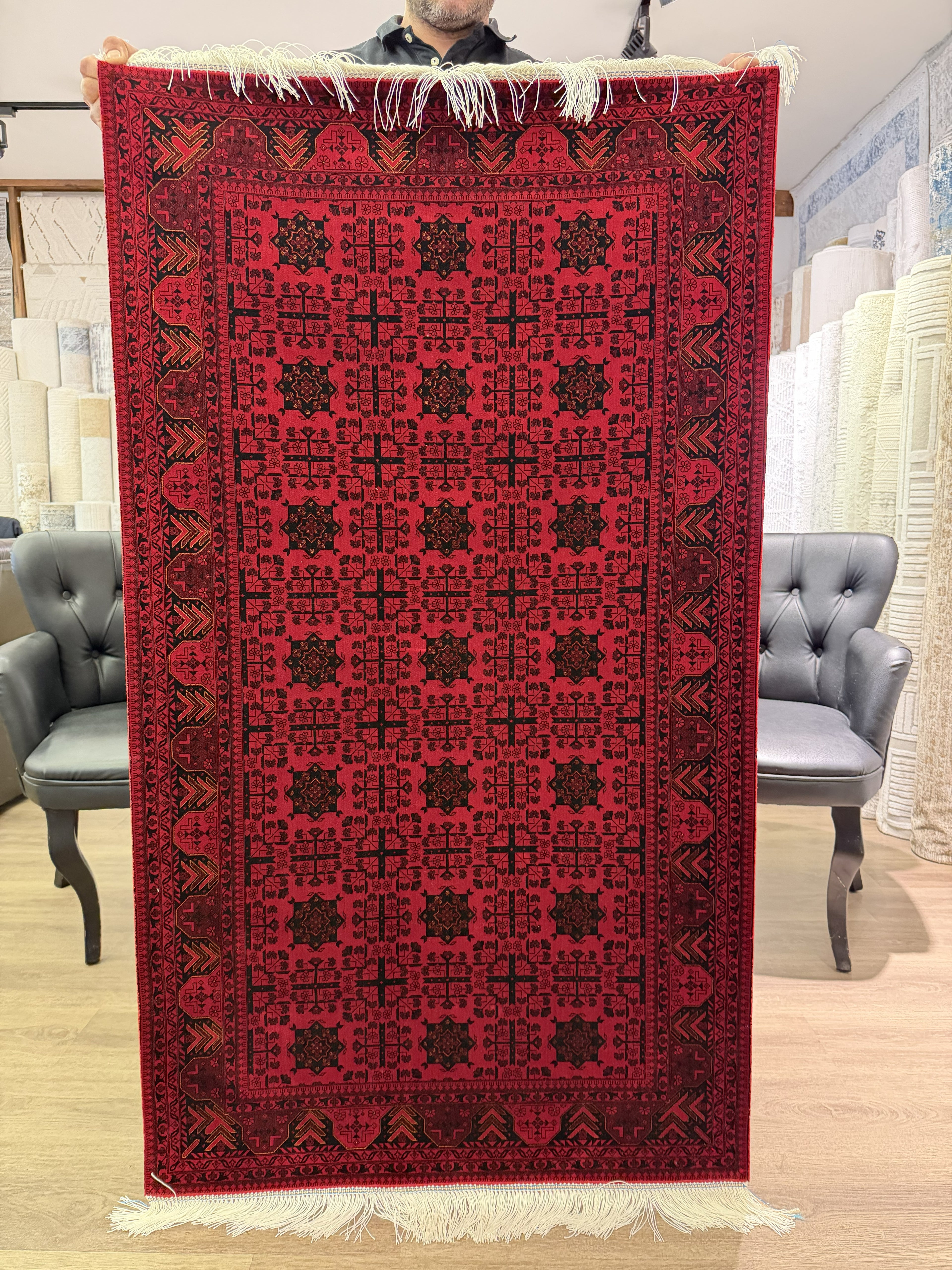 Turkish Silk Prayer Rug Red Islamic Seccade 2x4 Ft Brand New