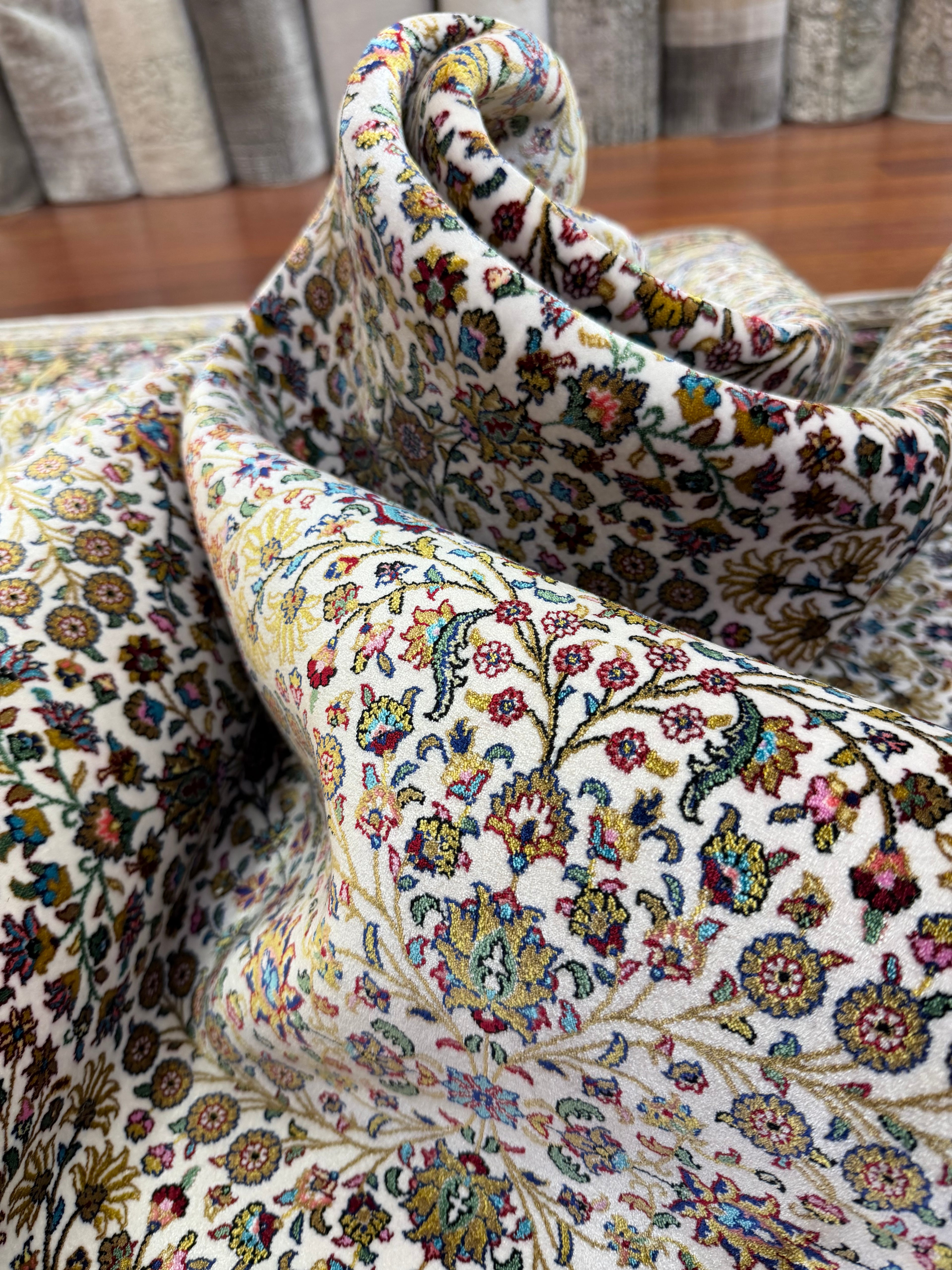 Luxury Turkish Silk Rug 7x10 Ft Oriental Area Carpet Made In Turkey